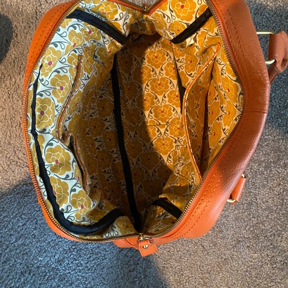 Emma Fox Golden Orange Leather Bag - Picture 4 of 8